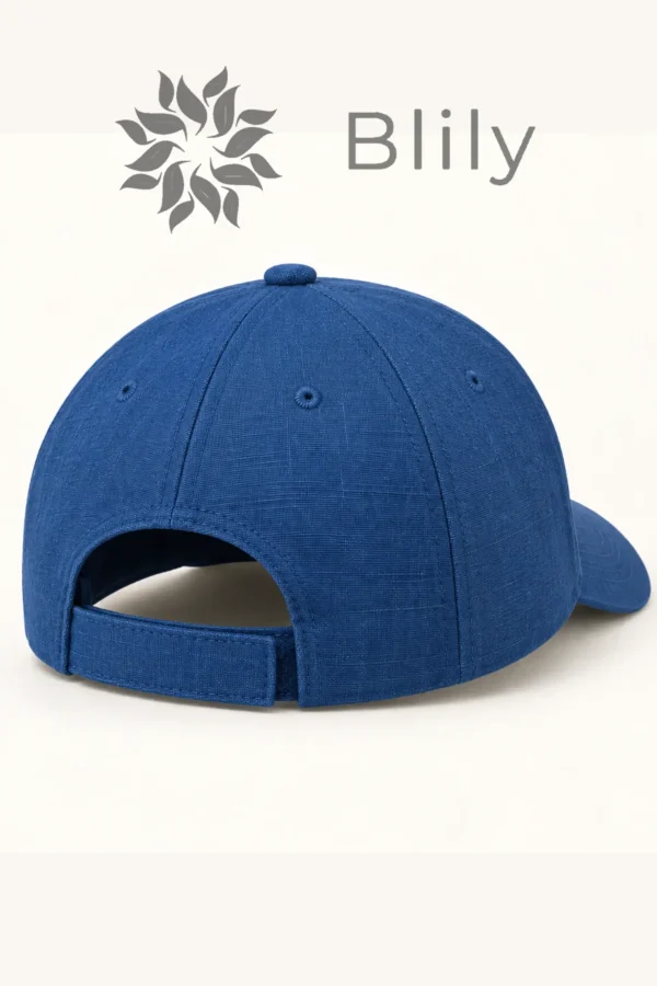 Linen cap for men with adjustable Velcro strap
