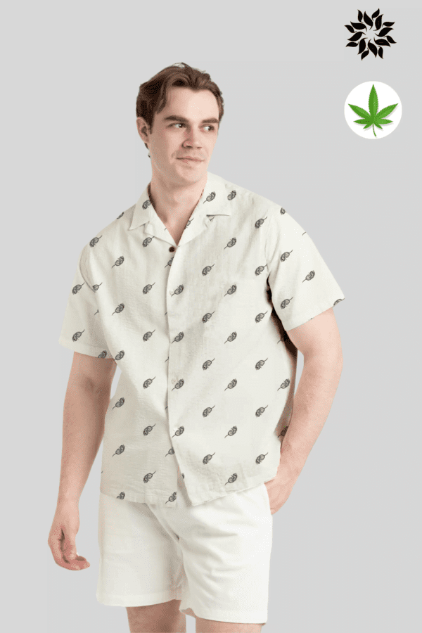Hemp Shirt for Men Eco-friendly hemp shirts for men in white, black, and custom designs.