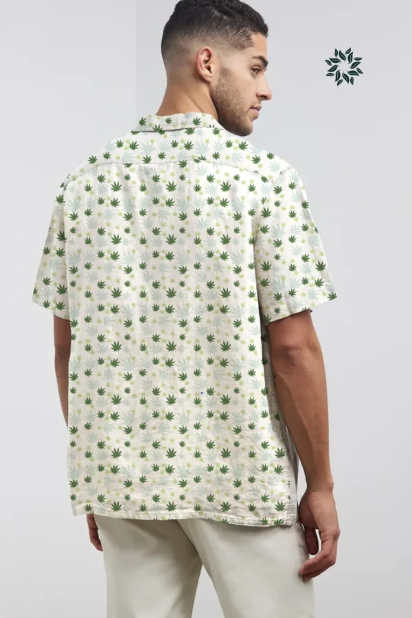 Men's Printed Hemp Shirt (2) Men's Printed Hemp Shirt