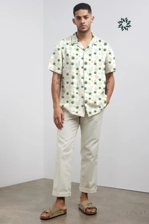 Men's Printed Hemp Shirt Men's Printed Hemp Shirt