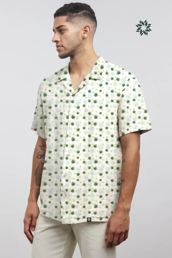 Men's Printed Hemp Shirt Men's Printed Hemp Shirt